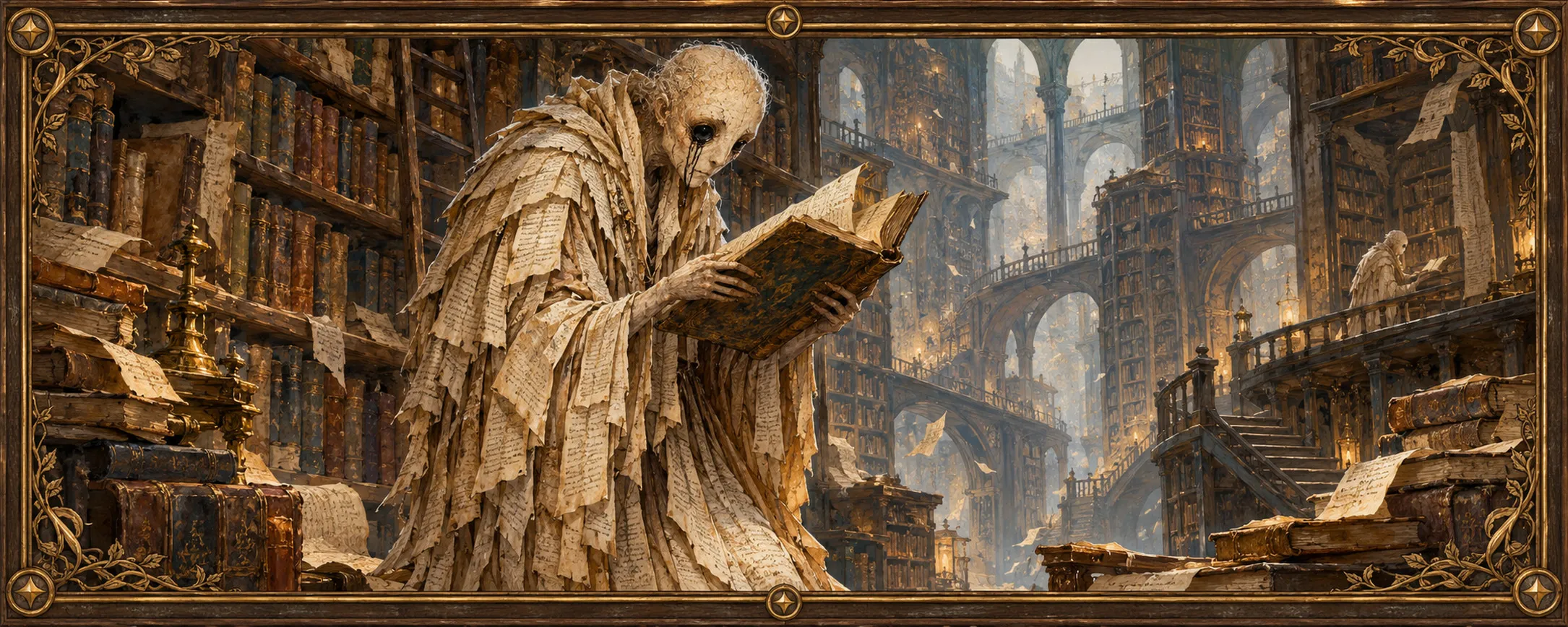 Librarians, a bestiary plate