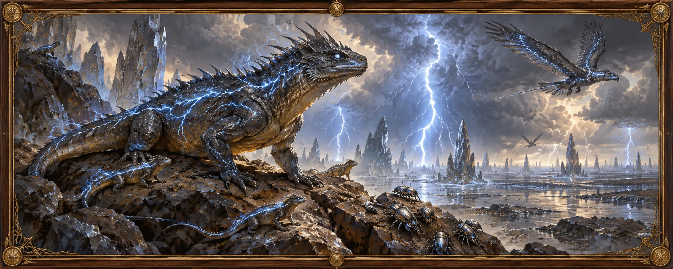 Lightning-Beasts, a bestiary plate