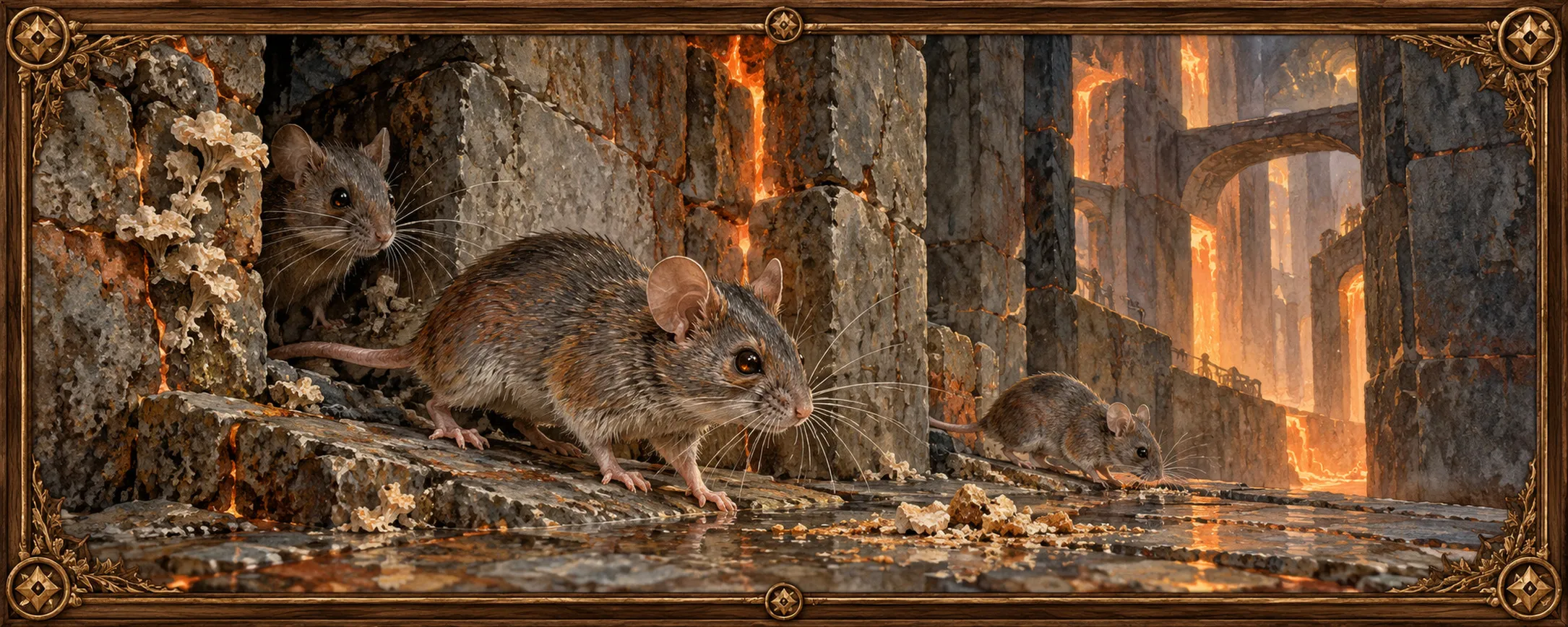 Maze Mice, a bestiary plate