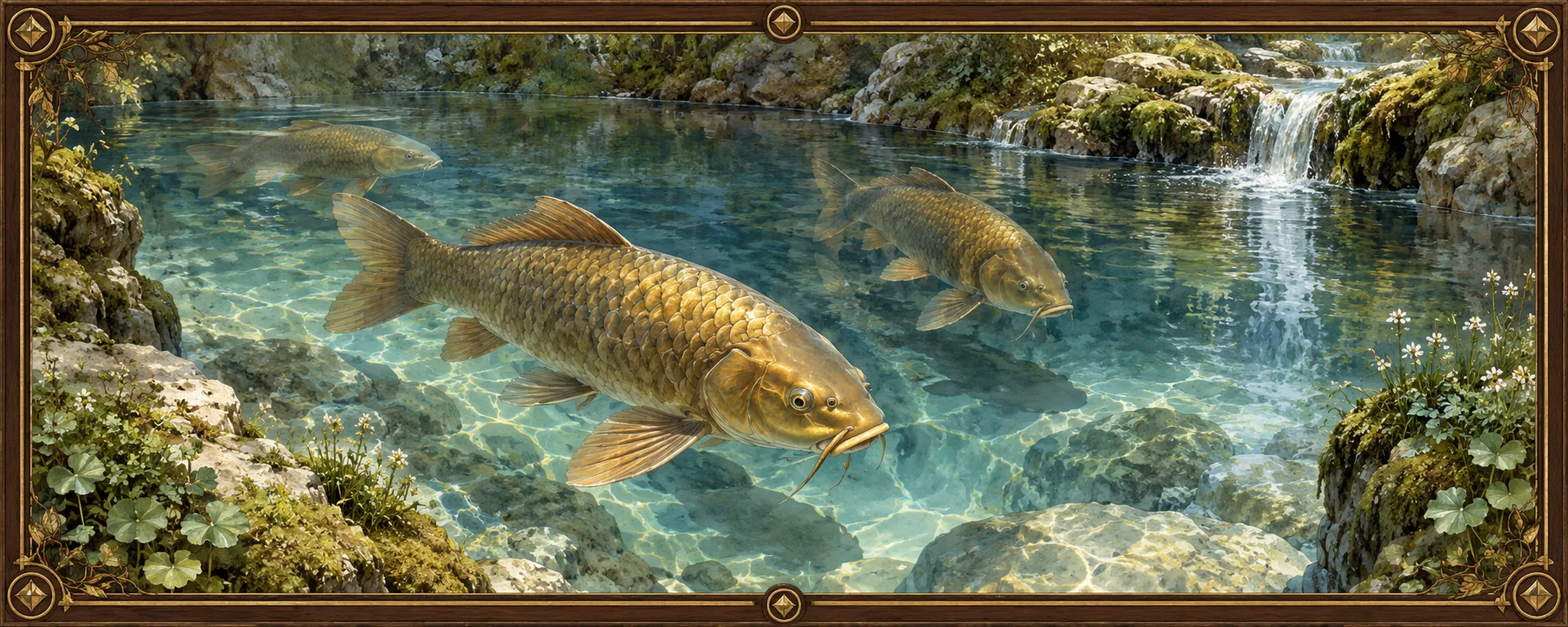 Spring Carp, a bestiary plate