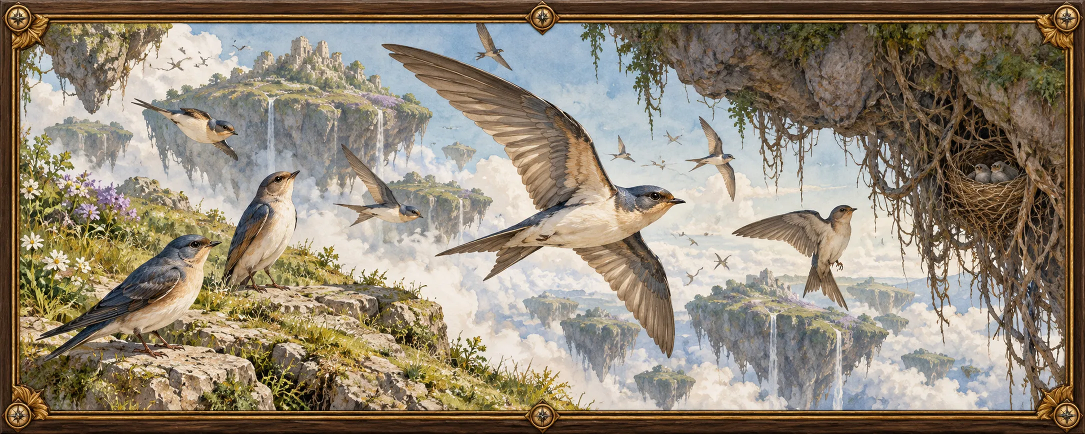 Thought-Steered Birds, a bestiary plate