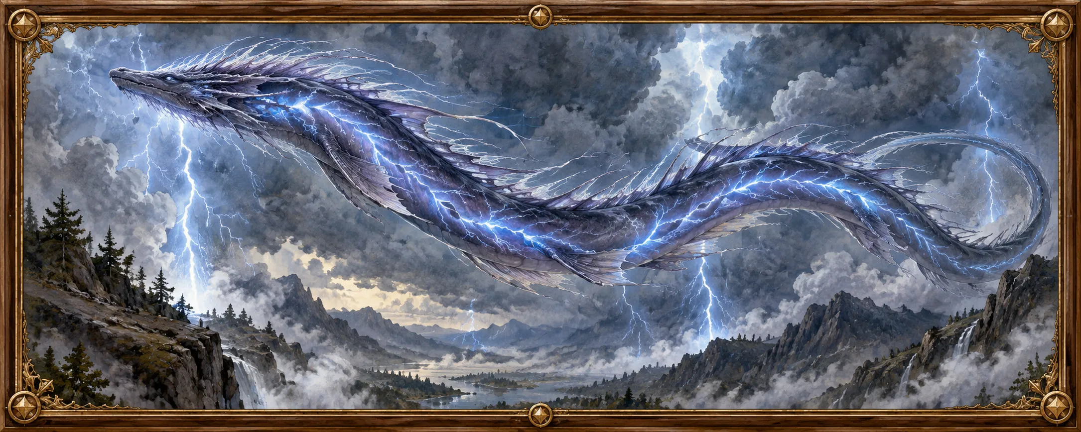 Thunder-Wyrms, a bestiary plate