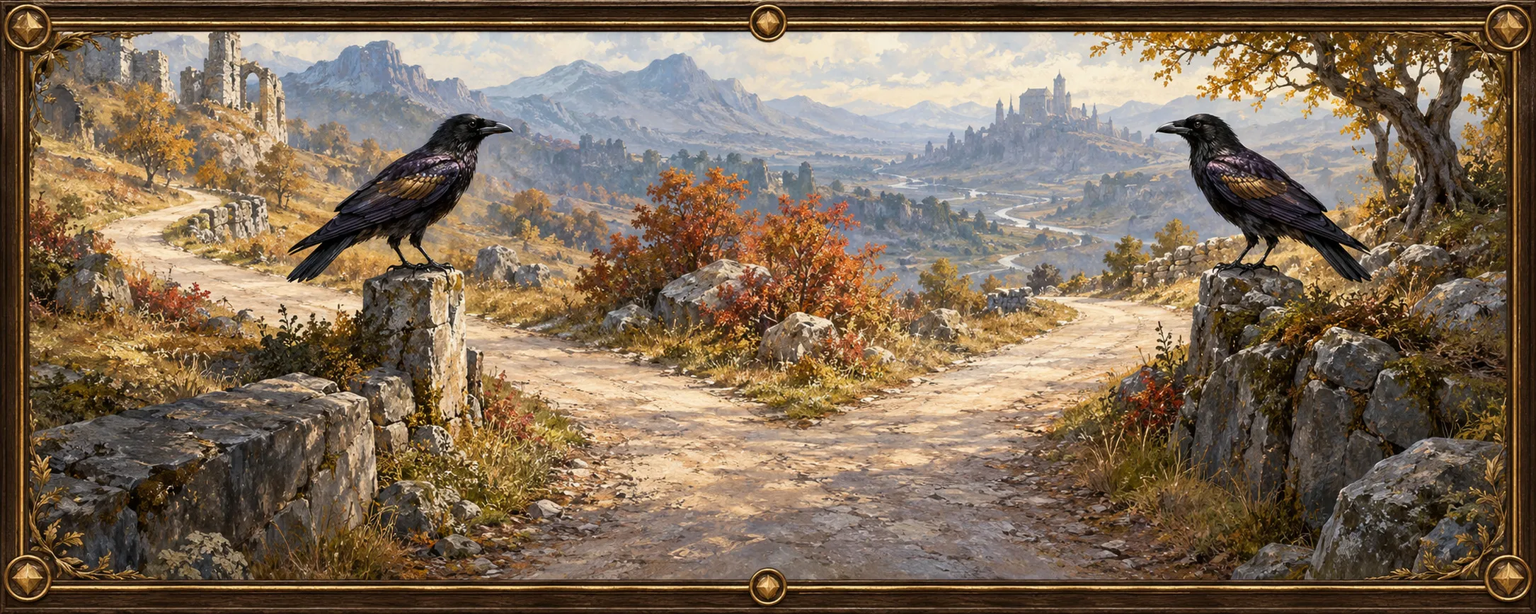 Twinned Crows, a bestiary plate