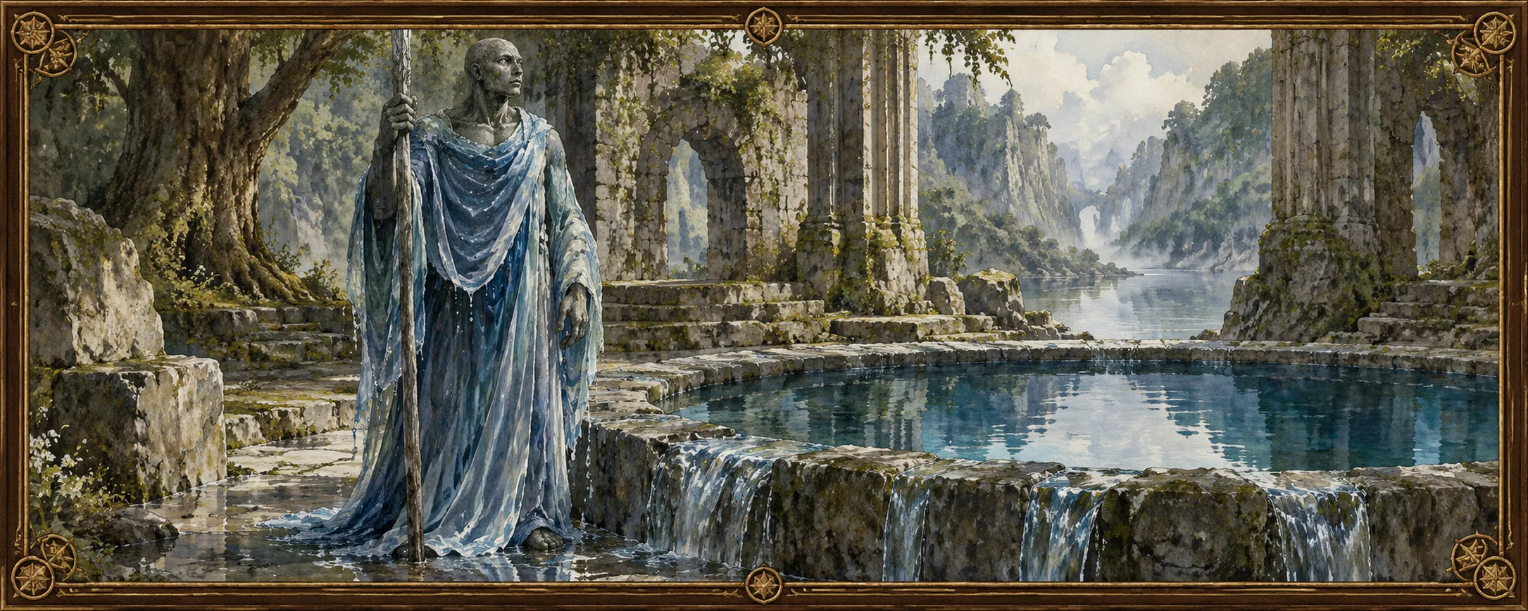 Water-Robed, a bestiary plate