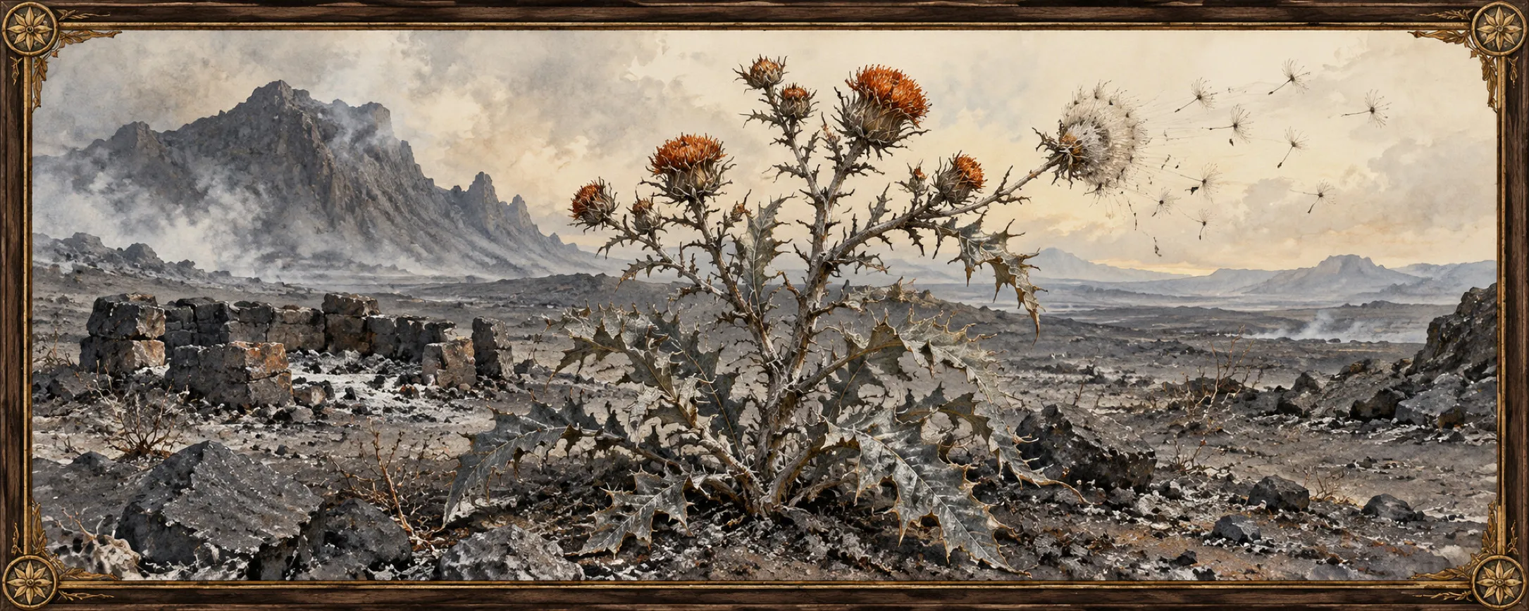 Ash-Thistle, a bestiary plate