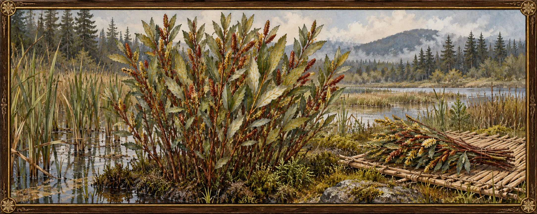 Bog Myrtle, a bestiary plate