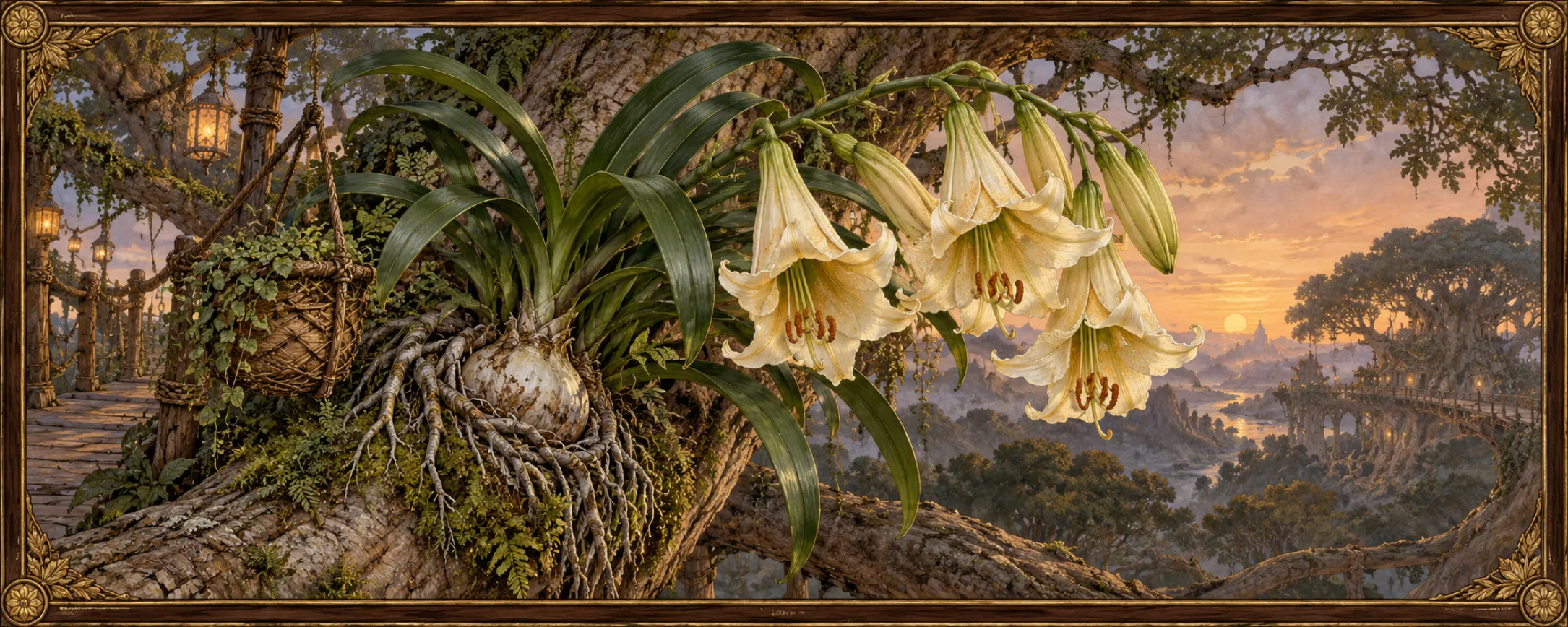 Canopy Lilies, a bestiary plate