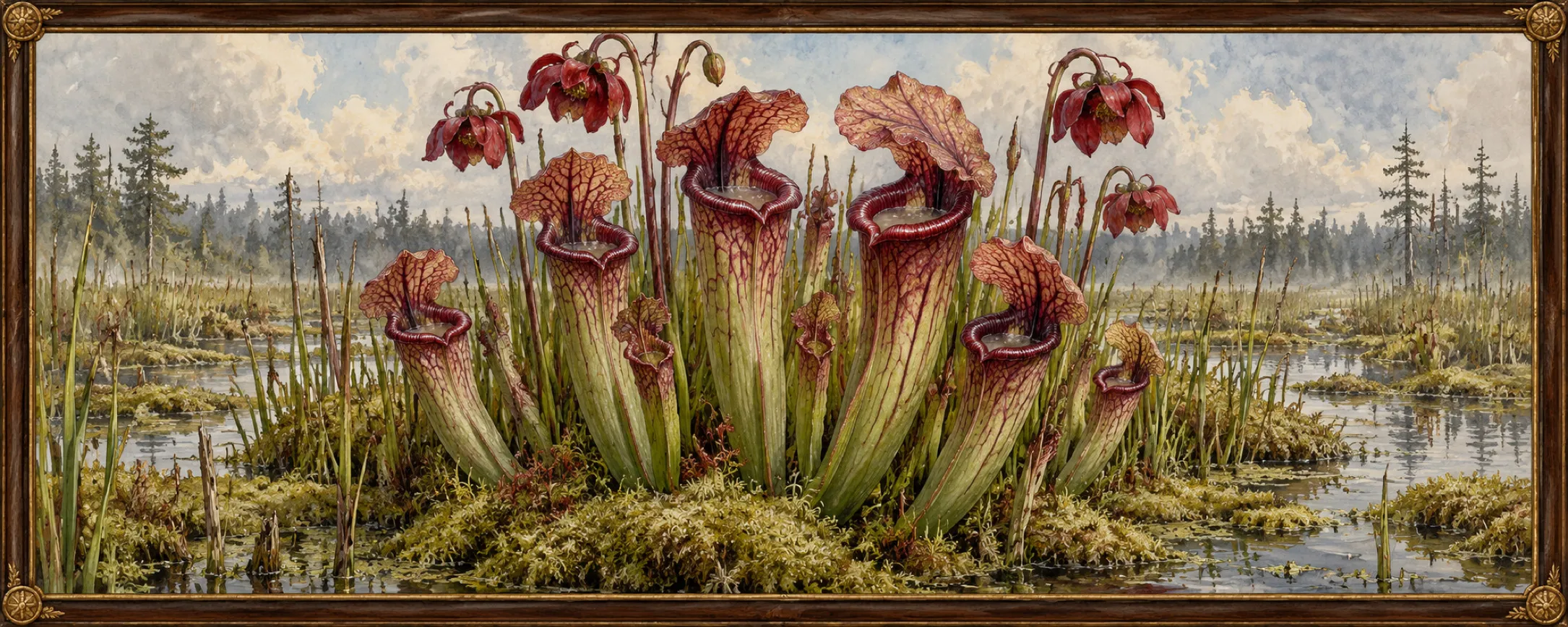 Fen Pitchers, a bestiary plate