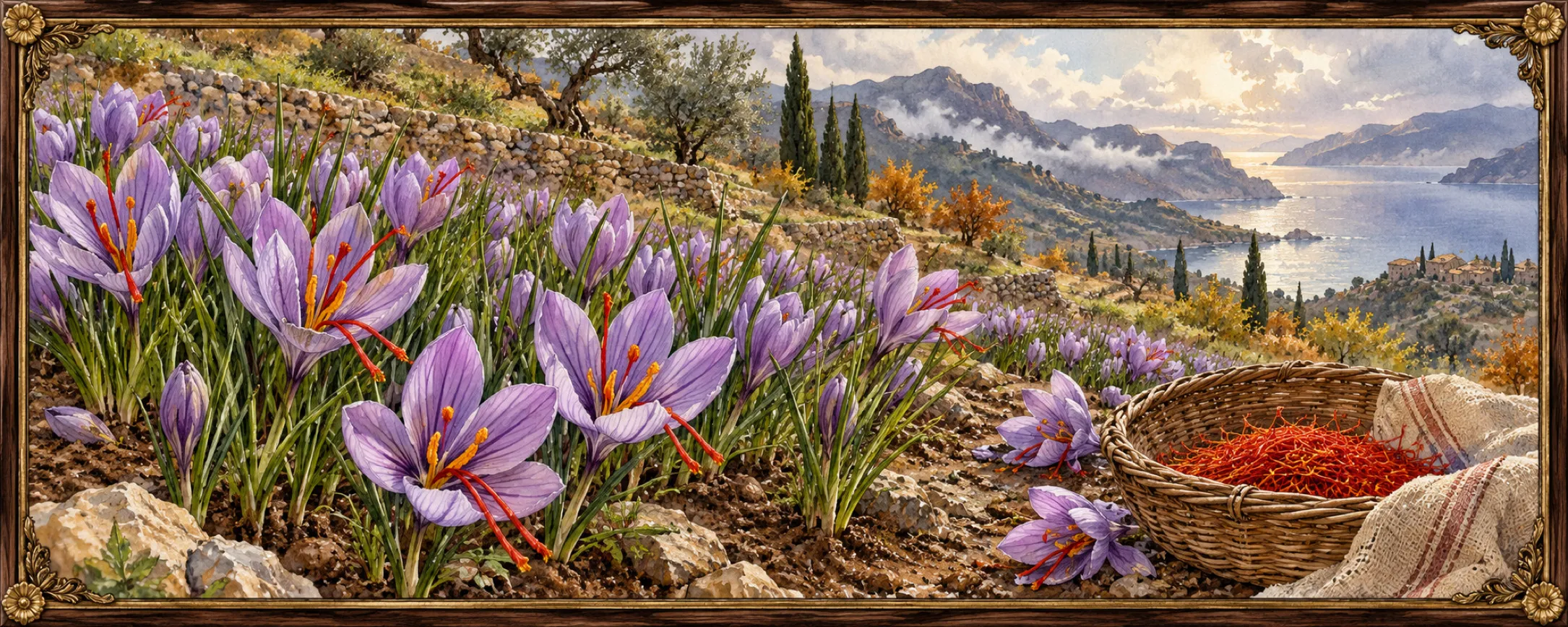 Fold Saffron, a bestiary plate