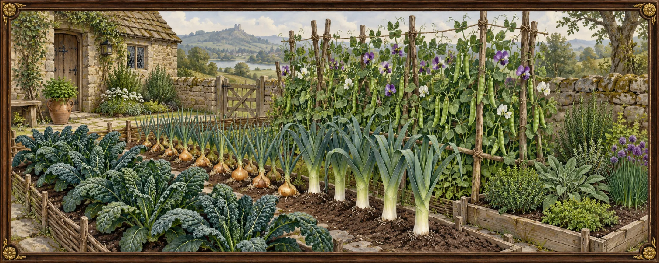 Garden Crops, a bestiary plate