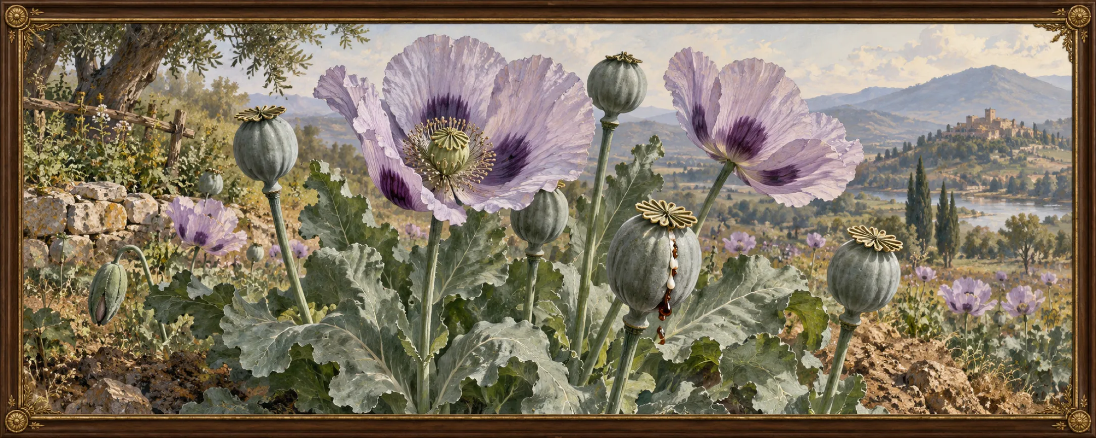 Grey Poppy, a bestiary plate