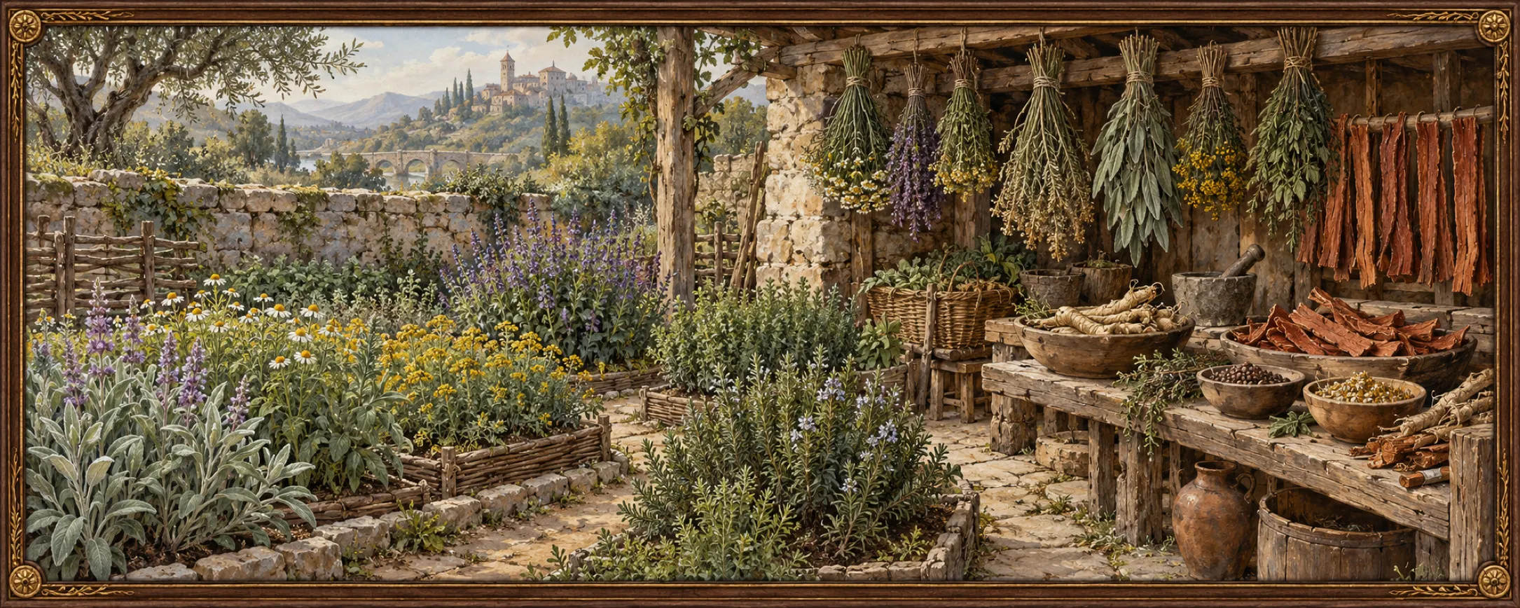 Herbs, a bestiary plate