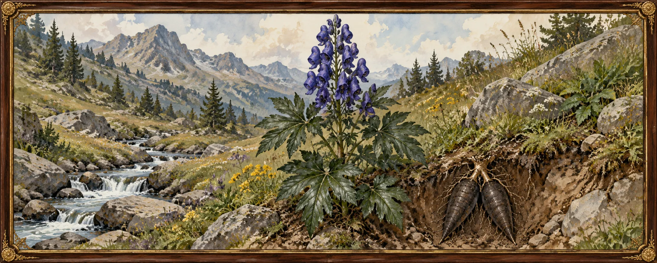 Hoodwort, a bestiary plate