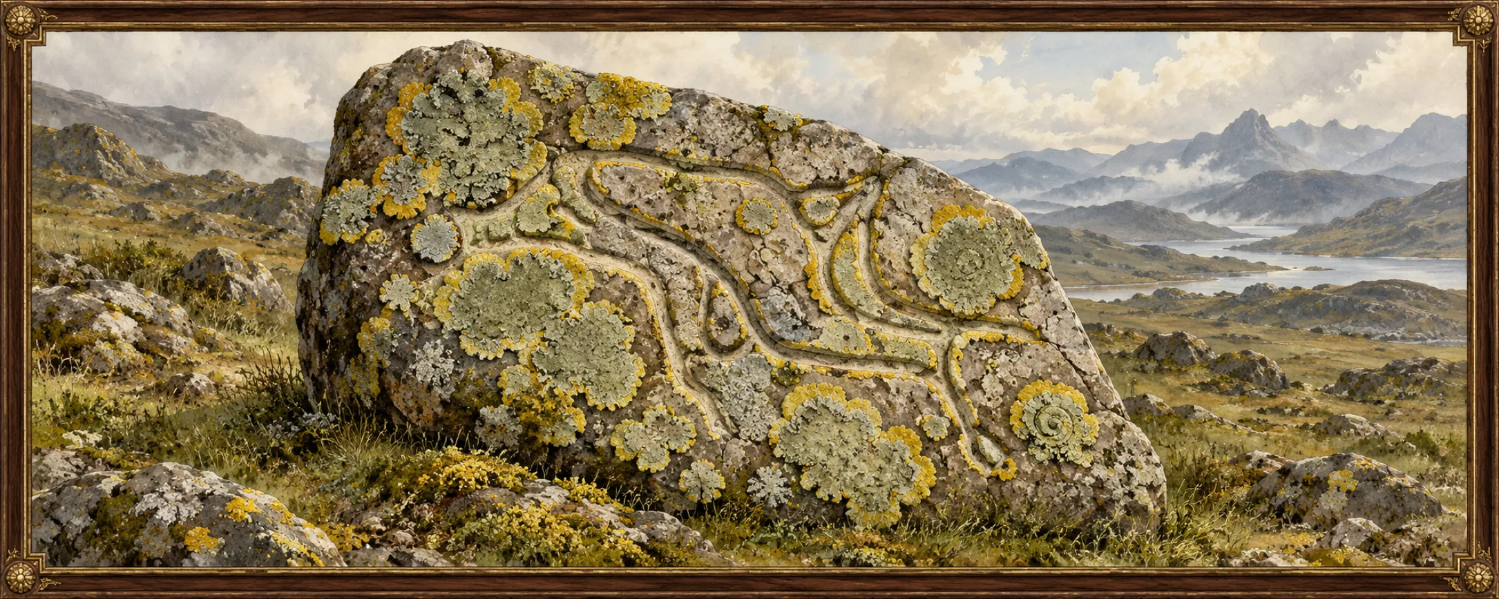Marker Lichen, a bestiary plate
