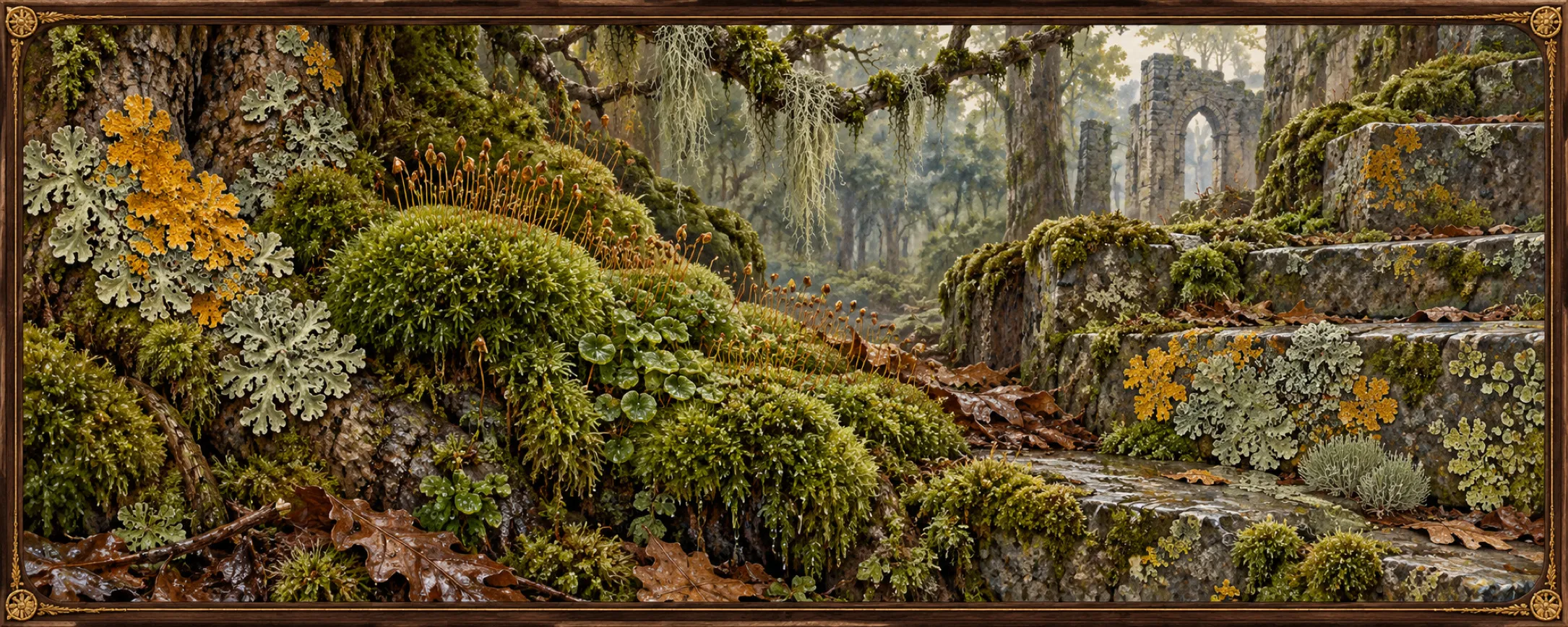 Moss and Lichen, a bestiary plate