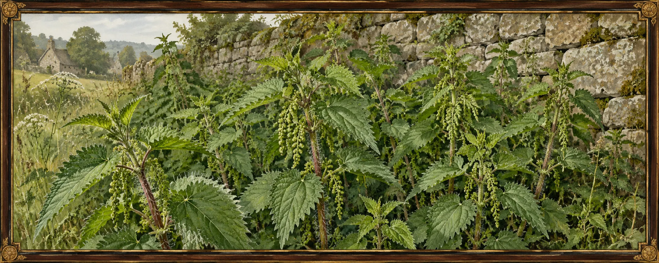 Nettles, a bestiary plate