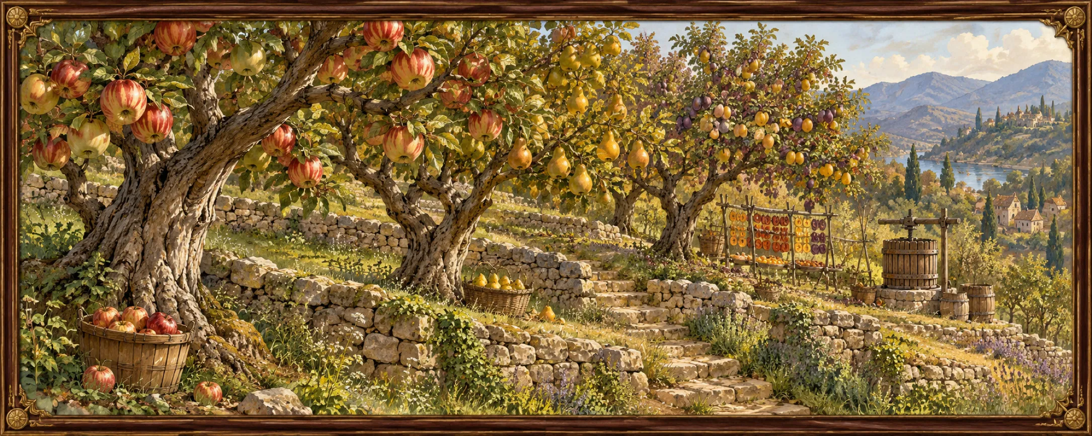 Orchards and Fruit, a bestiary plate