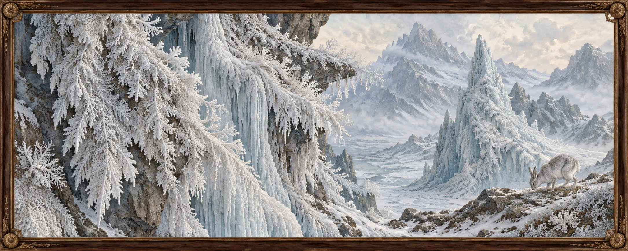 Rime Lichen, a bestiary plate