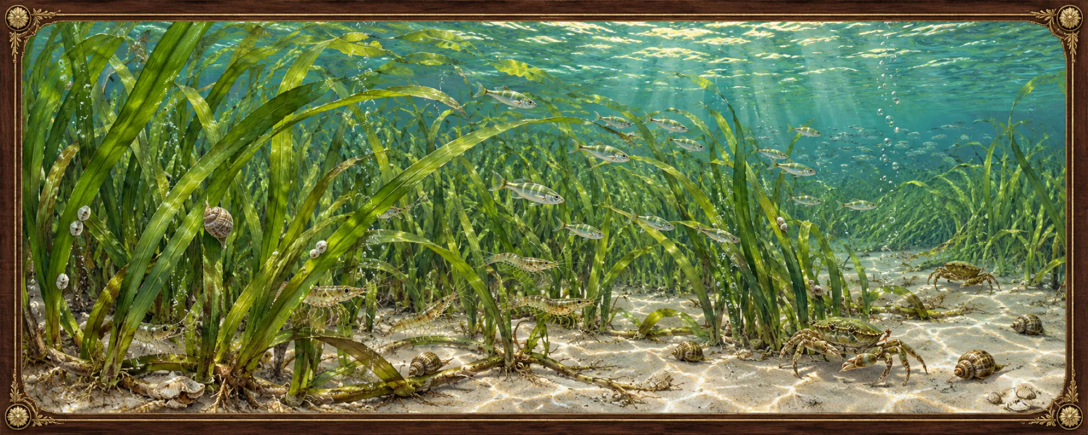 Seagrass, a bestiary plate