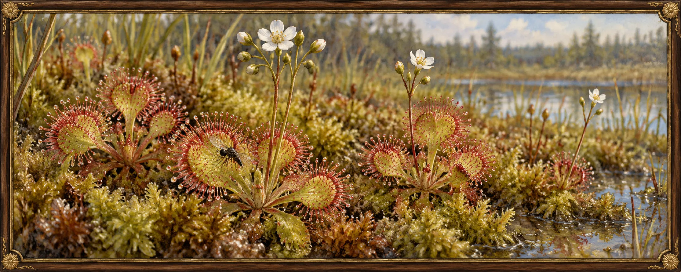 Sundews, a bestiary plate
