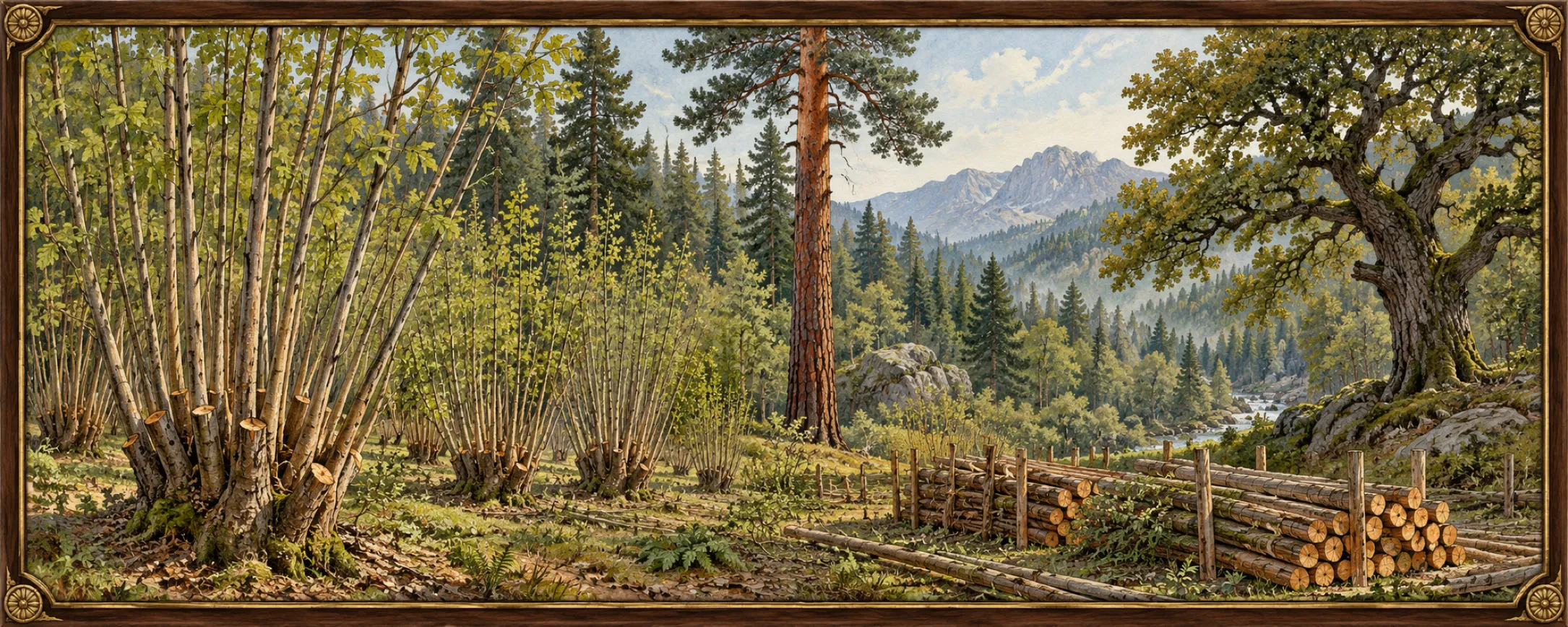 Timber Trees, a bestiary plate