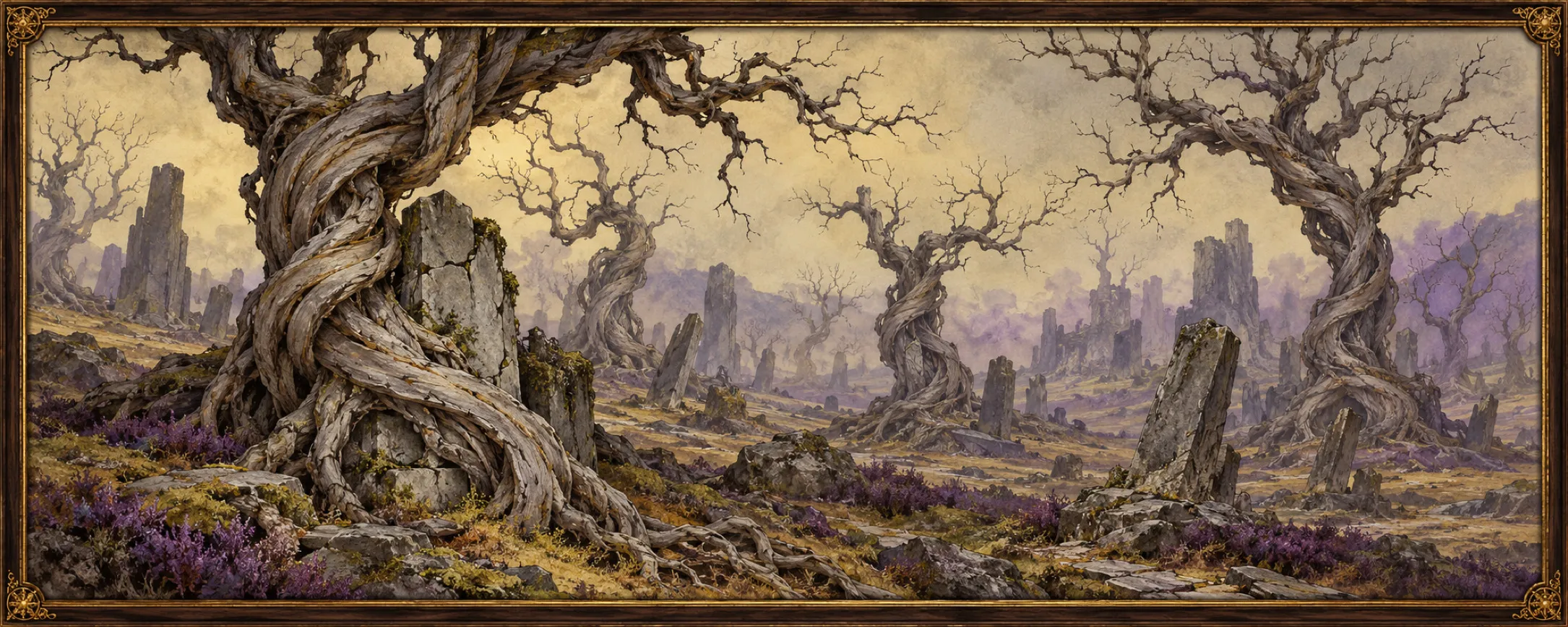 Twisted Trees, a bestiary plate