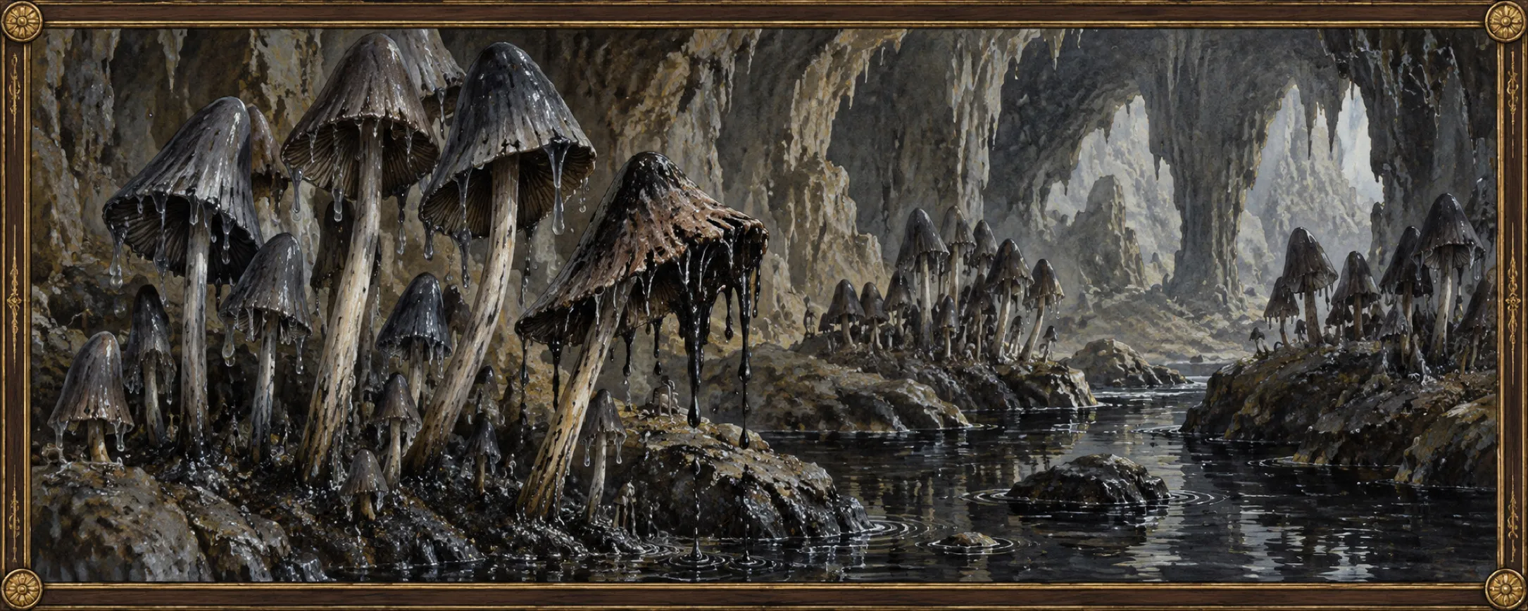 Weeping Caps, a bestiary plate