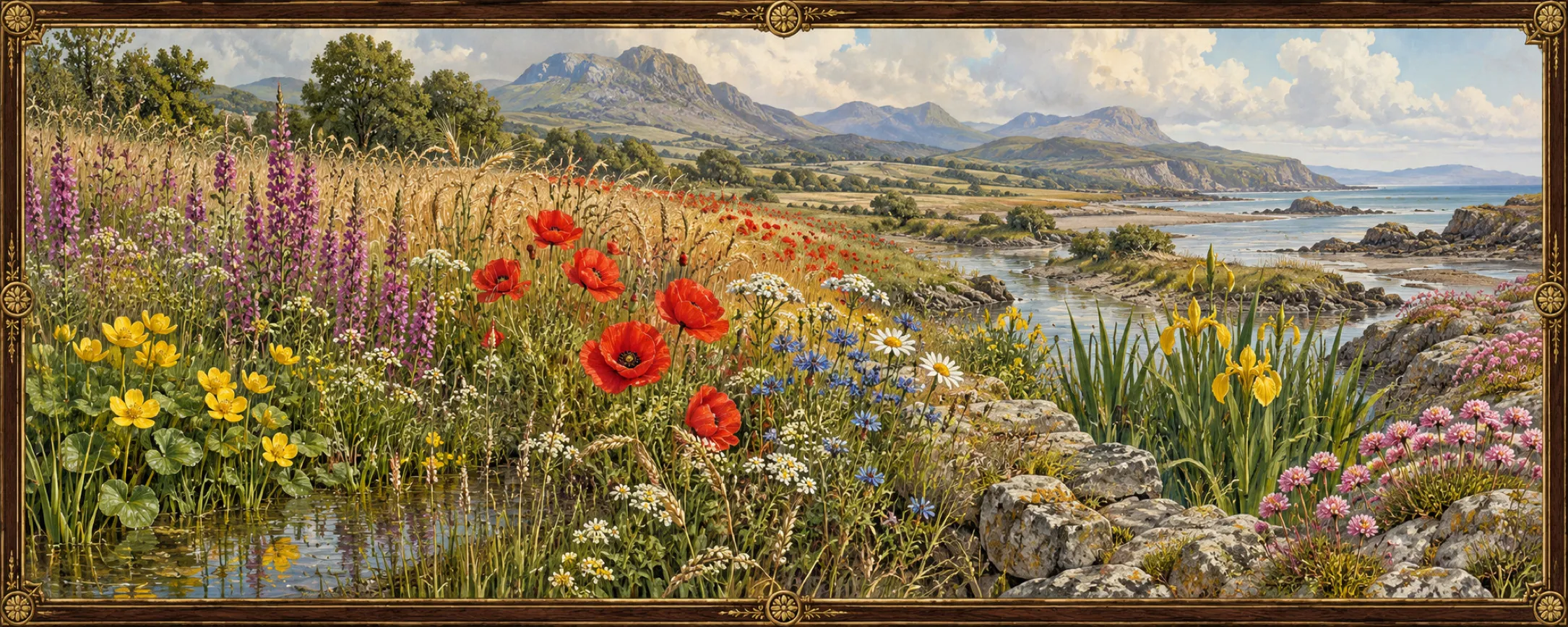 Wildflowers, a bestiary plate