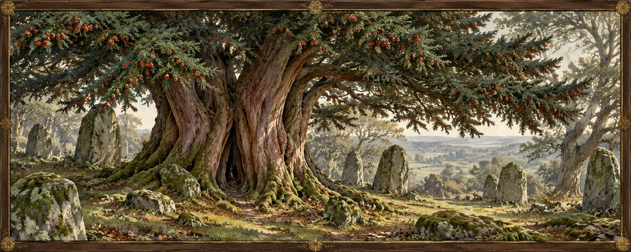 Yews, a bestiary plate