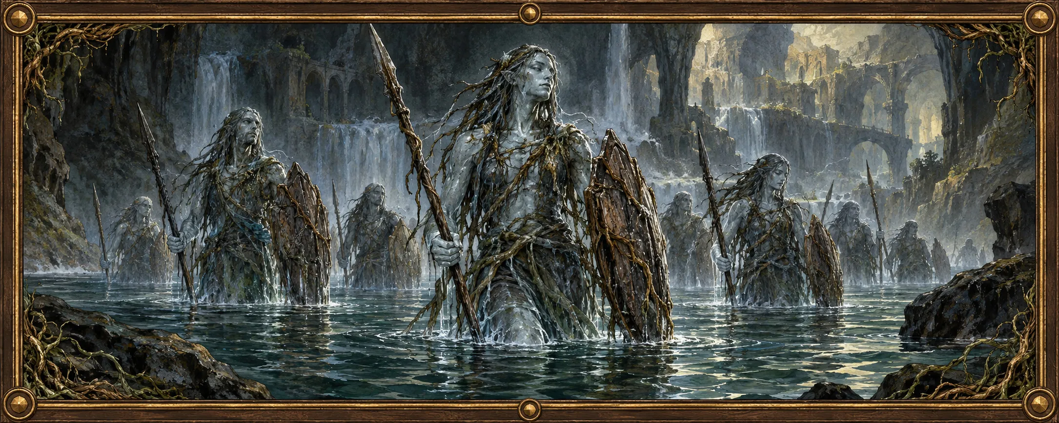The Drowned Court, a bestiary plate