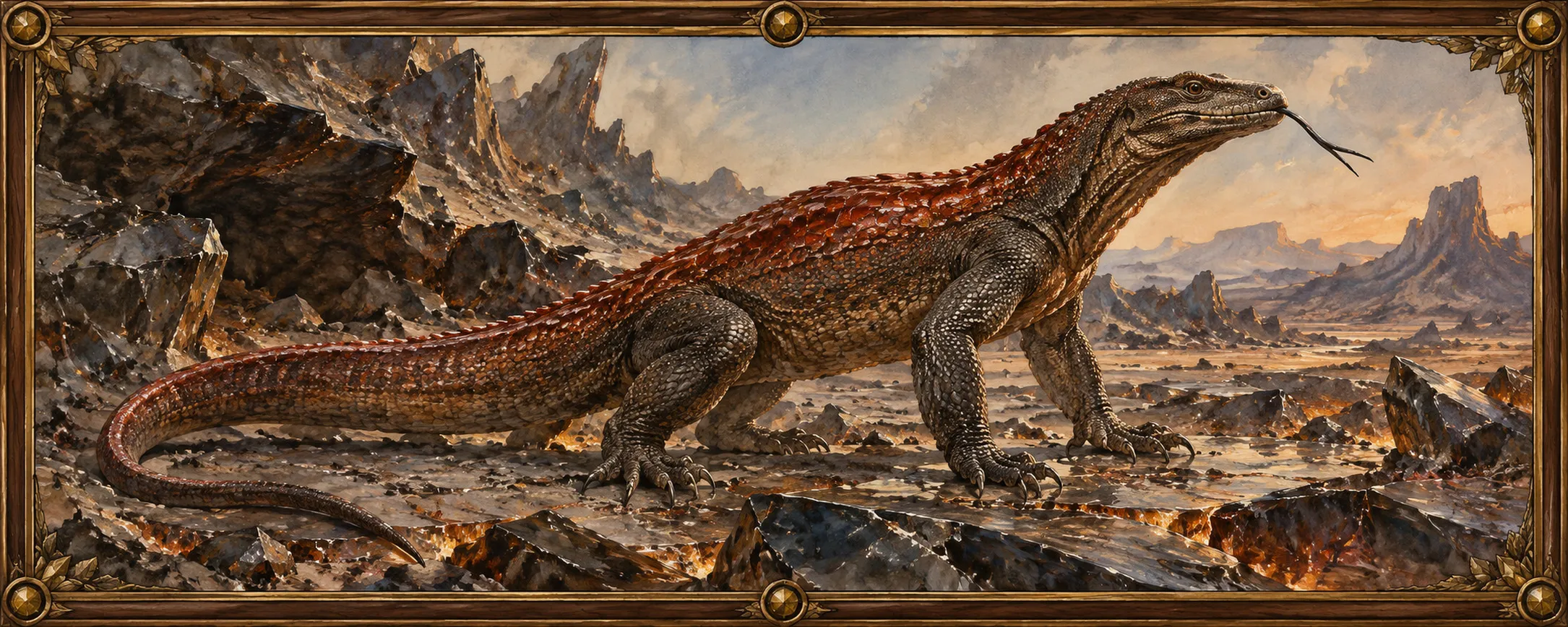 Glassback Lizards, a bestiary plate
