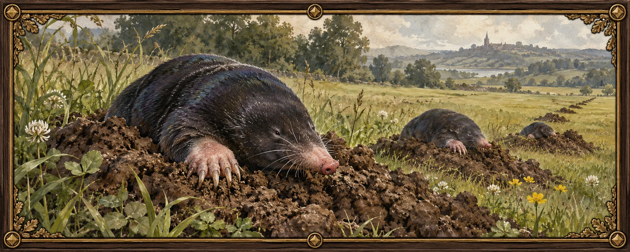 Ley Moles, a bestiary plate