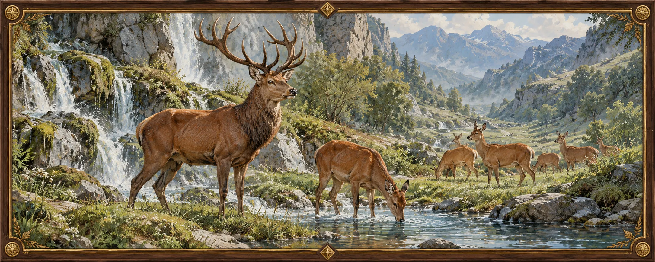 Springwater Herds, a bestiary plate