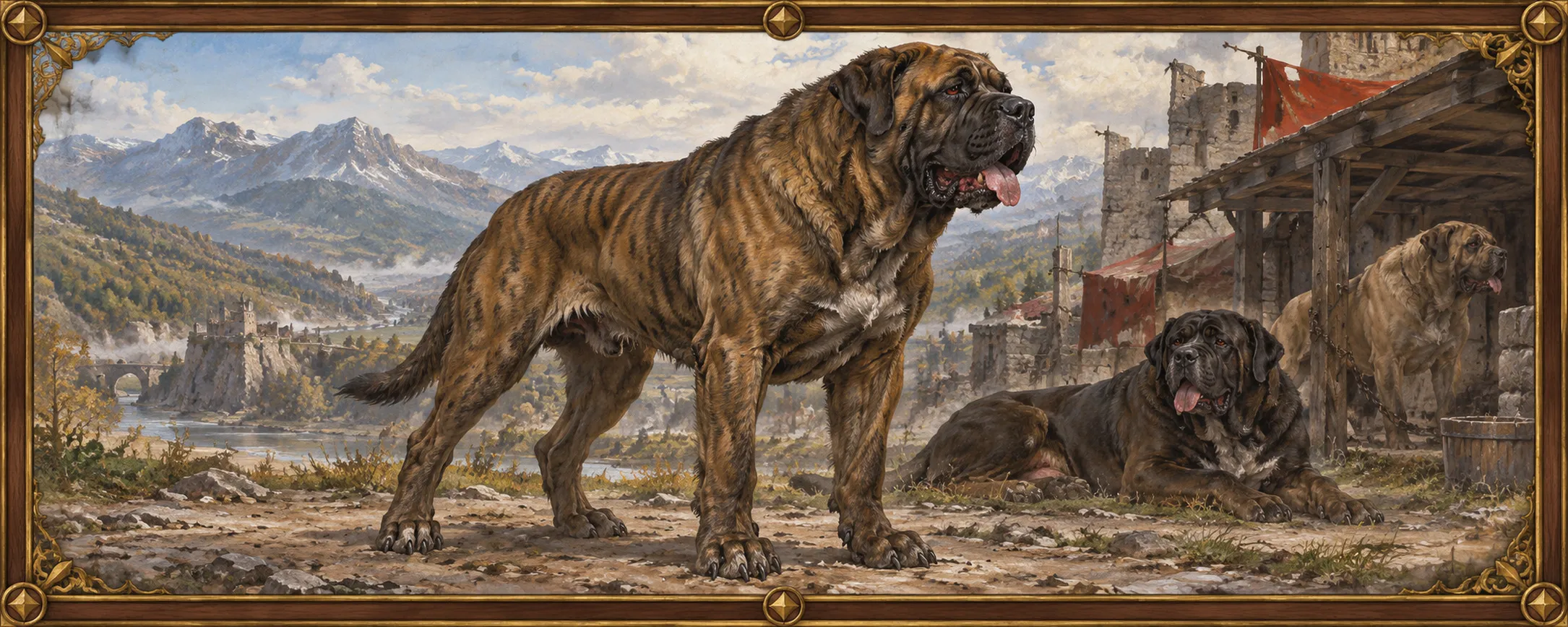 Spurred Hounds, a bestiary plate