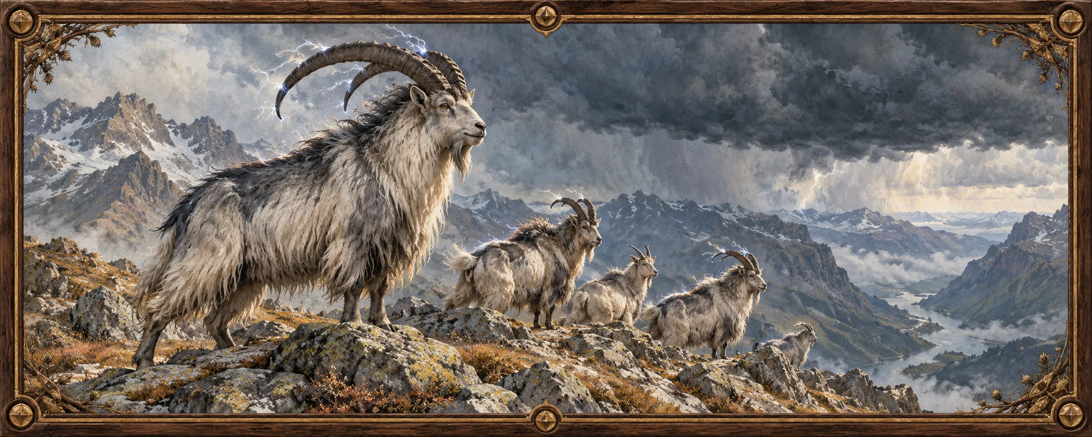 Weather Goats, a bestiary plate